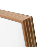 Väggspegel Helspegel Natur av Trä och Glas för Garderob Hall och Sovrum Dekorativ Inredningsdetalj Rektangulär 125 x 45 cm
