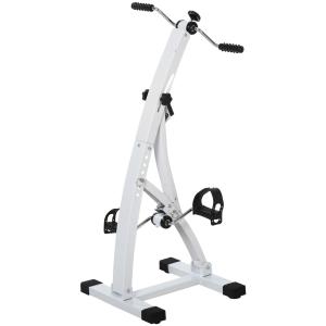 Träningscykel Motionstränare Pedaltränare Stål för Seniorer Rehabilitering och Hemmaträning Vit 40 X 42,5 X 100 Cm