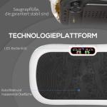 Vibrationsplatta för Hemmaträning, Effektiv Träningsmaskin med Gummiband, 99 Hastighetsnivåer för Helkroppsträning, Svart, 200 W