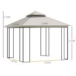 Stor Pop-up Paviljong för Event, Rymligt Partytält med Bärväska, Enkel Montering för Marknad och Trädgårdsfest, Krämvit, 5,9 x 2,95 x 2,5 m
