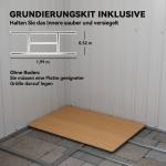 Redskapsbod med Ventilationsfönster och Skjutdörrar för Förvaring Hållbar och Stabil Ljusgrå Galvaniserat Stål 213 x 130 x 172 cm