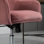 Retro Kontorsstol i Grönt Tyg, Ergonomisk Skrivbordsstol med Ryggstöd, Bekväm Arbetsstol för Hemmakontor, Grön