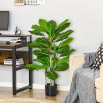 Konstväxt Prisvärd Grön Plast för Vardagsrum och Kontor Naturtroget Konstträd med 33 Blad i Kruka för Inredning Stilren Design 95 cm
