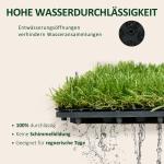 Konstgräs med Dräneringsfunktion, 6 500 Fibrer/m², 25 mm, Grön, Set om 10 st à 30 x 30 cm