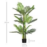 Konstgjord Palm i Kruka, Naturtrogen Konstväxt med Cementfyllning, Underhållsfri Dekoration för Inomhusbruk, Grön, 150 cm