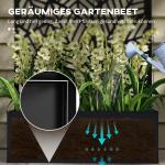 Blomlåda Väggmonterad Planter med Spaljé Svart av Metall för Trädgård och Balkong Upphöjd Bäddkruka för Klätterväxter 61 x 23 x 113 cm