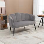 2-sits Soffa, Tvåsits Fåtölj i Modern Design, upp till 160 kg, Grå, 132 x 66 x 80 cm
