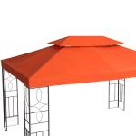 Ersättningstak Paviljongtak Roströd Polyester för Metallpaviljong Trädgårdspaviljong och Partytält 3 X 4 M