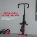 Träningsmaskin Ben och Armar Röd Stål och Plast för Hemmaträning Pedtramp med Motstånd Hopfällbar Motionär för Rehab och Kondition
