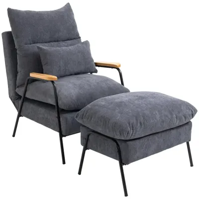 TV-Fåtölj med Pall Relaxstol 68 x 91,5 x 88 cm