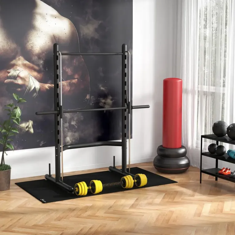 Hantelset 25 kg med Skivstång Ergonomiskt 3-i-1 Set 12