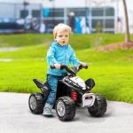 Elektrisk Barnfyrhjuling, 2,8 km/h, LED-strålkastare, för Barn 1,5–3 År, Svart, 65,5 x 38,5 x 43,5 cm