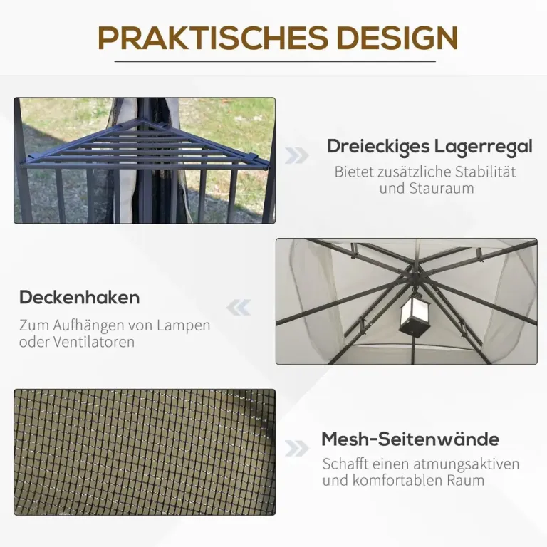 Stor Pop-up Paviljong för Event Rymligt 5,9 x 2,95 x 2,5 m