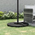 Parasollställ Korsställ Svart av Metall för Fribärande Paraply Robust Paraplyhållare för Trädgård Passar Ø38 till 48 mm 100 x 100 x 75 cm