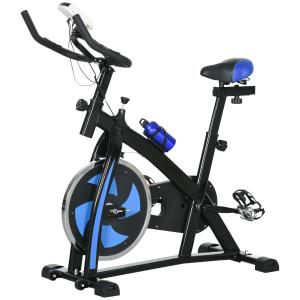 Tyst Motionscykel med Justerbart Motstånd, Pulssensor och Monitor, Blå