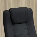 Kontorsstol med Vippfunktion och Nackstöd, Ergonomisk Skrivbordsstol, Vridbar, Linne, Svart, 62 x 76 x 110–119 cm