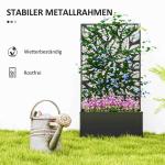 Odlingskrage med Insynsskydd och Rankgitter för Klätterväxter och Odling i Trädgård Hållbar och Stabil Svart Metall för Altan och Uteplats Stabil
