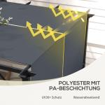 Reservtak till Pergola med UV-skydd och Vattenavvisande Yta för Terrass Hållbar och Prisvärd Mörkgrå Polyester 3 x 3 m