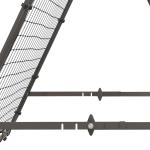 Rebounder Fotbollsmål Svart av Stål och Nät för Fotbollsträning Dubbelsidig Kickback Rebound Vägg 100 x 95 x 90 cm