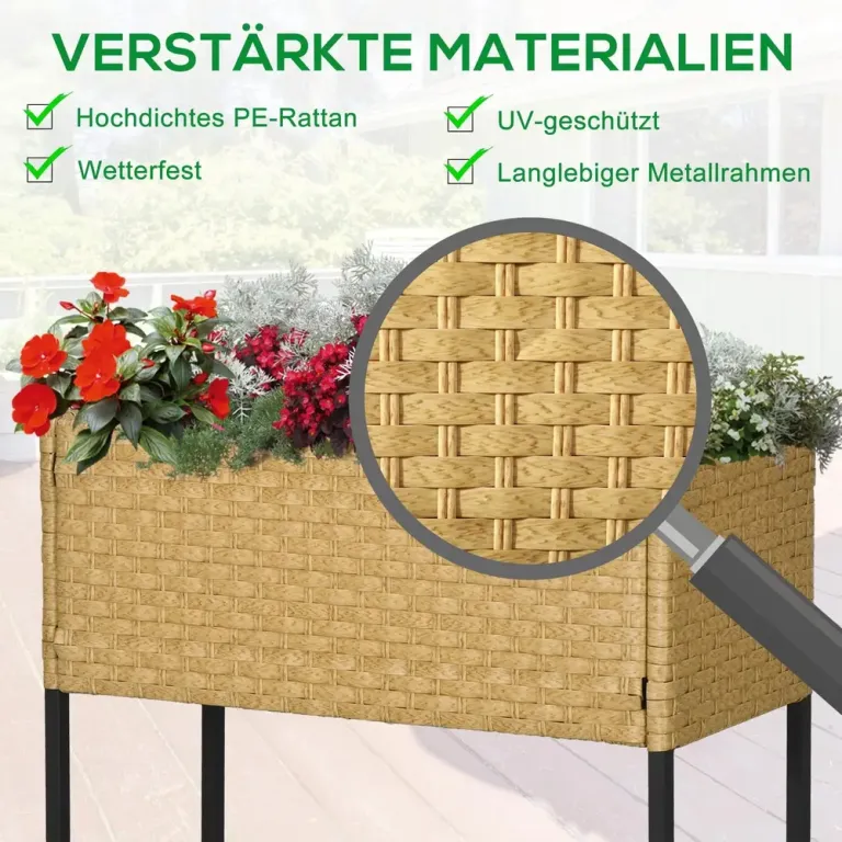 Upphöjd Odlingskrage Planteringslåda med Spaljé Trä