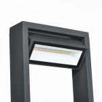 Trädgårdslampa Stigljus Pollare Mörkgrå av Aluminium för Utomhusbruk med Varmvitt LED Ljus Justerbar Vinkel IP65 Vattentät Modern Belysning