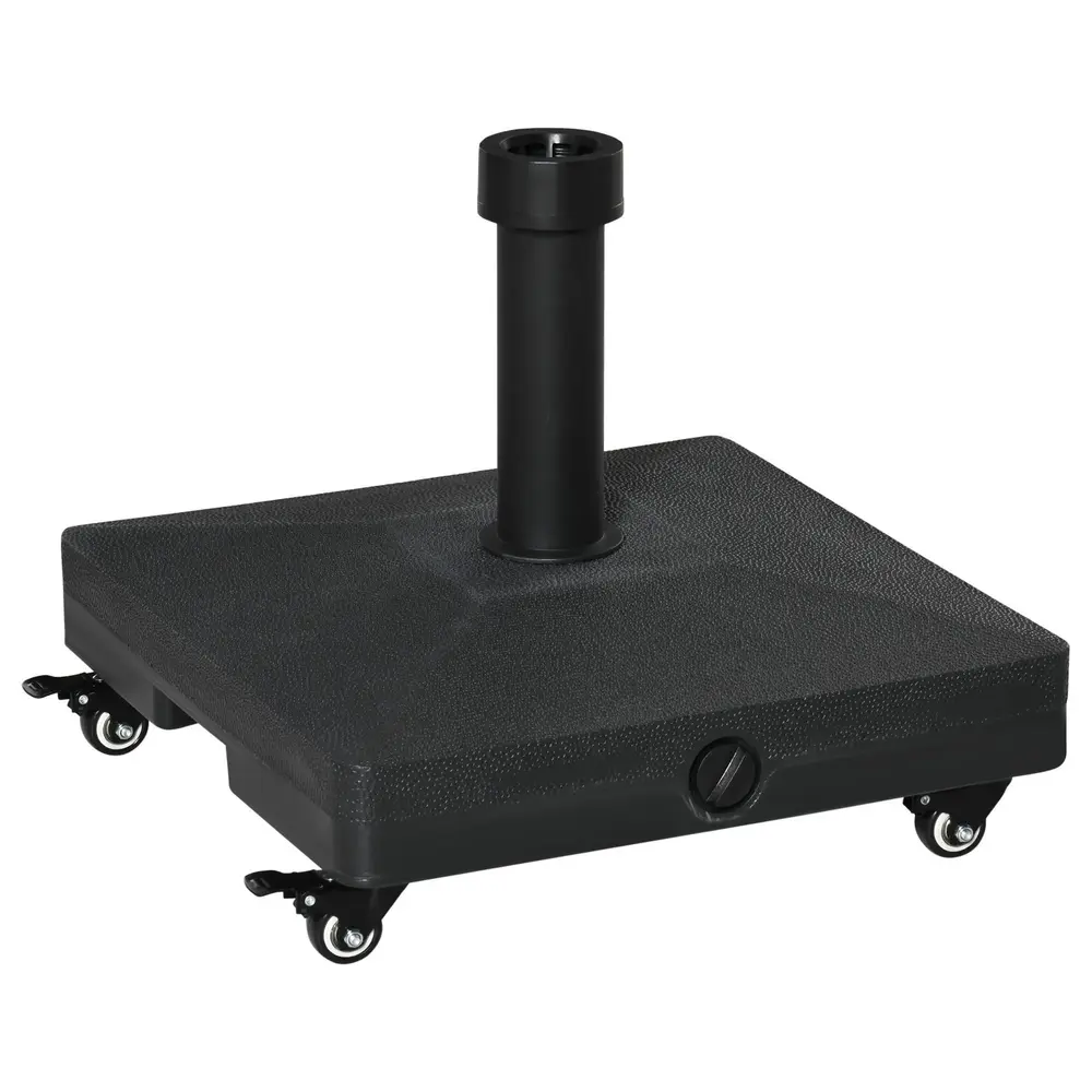 Parasollfot med Hjul Flyttbart Paraplystativ i 45 x 45 Cm