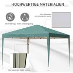 Gazebo 2,95 x 2,95 m, Pop-up Fällbart Lusthus, Trädgårdslusthus, Partytält, UV-skydd, Stål + Oxfordtyg, Grön
