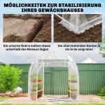 Växthus Tunnel Stor Transparent PE-Plast och Stål för Trädgård Odlingshus med UV-Skydd och Dörr Rymligt och Stabilt Skydd för Odlingar