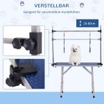 Höjdjusterbart Husdjursvårdsbord, Fällbart Hundtrimmningsbord, Klippbord med Nedre Korg för Hundar och Katter upp till 100 kg, Blå