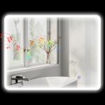 Badrumsspegel med LED och Bluetooth samt Touch-brytare och Anti-beslag och Minne Ergonomisk och Elegant Silver Glas 70 x 90 cm