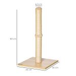 Klöspelare i Sisal med Lekboll, Stabilt Klösträd med Spånskiva, Rolig Aktivitet för Katter, Beige/Ek, 60 cm