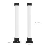 Bordslampor Sänglampor Set om 2 med App Vit av Plast och Metall för Vardagsrum Smart Lampa med Musiksynkronisering