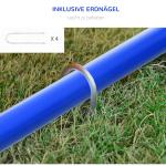 Agility-Set för Hundträning 4 Delar, Komplett Hinderbana med Tunnel och Slalom, Rolig Aktivitet med Bärväska, Blå/Orange, 88 x 64 x 95 cm