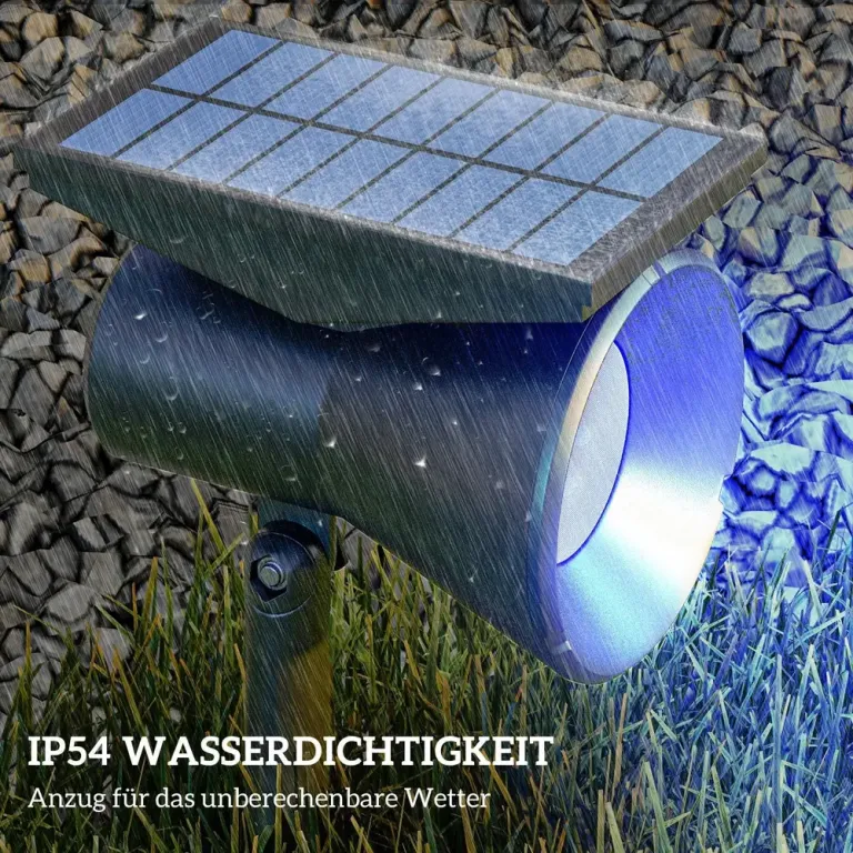 Solcellslampa Trädgårdslampa Svart av Plast Golv