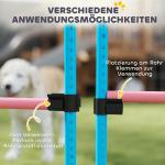 Agilityhinder Hund 4 Delar Ljusblå Plast för Träning Justerbar Hoppställning med Väska 99x65x94 cm