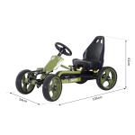 Go Kart Pedalbil med Handbroms och Justerbar Sits för Barn från 3 År Grön 105 X 54 X 61 Cm