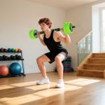 Hantelset 4 i 1 med Skivstång och Kettlebell för Hemmaträning Ergonomisk och Hållbar Grön Stål och Plast 20 kg