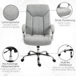 Kontorsstol Skrivbordsstol Ljusgrå av Nylon och Metall för Kontor Ergonomisk Snurrstol med Nackstöd 65 x 78 x 110-118 cm