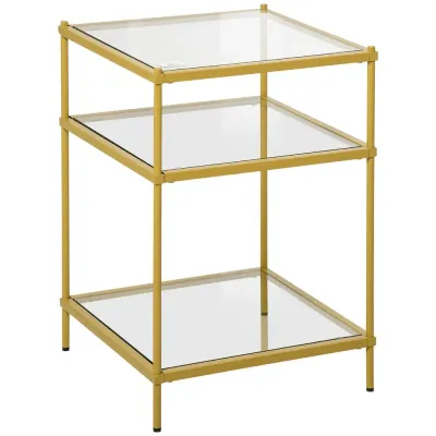 Sidobord i Glas 3 Hyllplan Elegant 40 x 40 x 60 cm