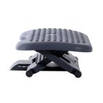 Ergonomiskt Fotstöd Justerbar Höjd och Lutning Halkfri Yta med Massageknoppar Mörkgrå 46 X 35 Cm