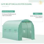 Växthusfilm 3 x 2 x 2 m, Vattentät Trädgårdspresenning med UV-skydd, Plastfilm för Växthus och Polytunnel, Grön