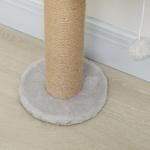 Kattklöspelare med 5-våningsdesign, Leksaker, Sisalstolpar och Plyschtyg, Ljusgrå