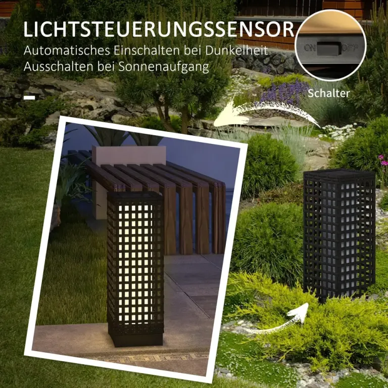 Sollampa Rottinglampa Svart av Plast 15,5 x x 46 cm