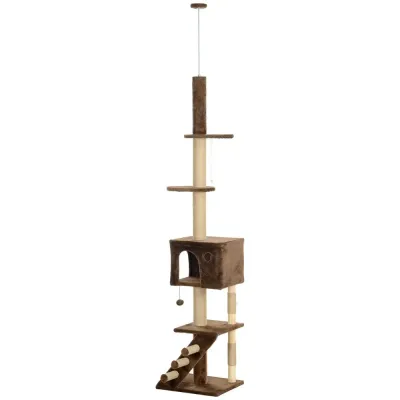 Klösträd Takhög Brun av Sisal och Plysch för 225-265 cm