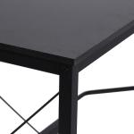 L-Format Hörnskrivbord Rymligt Datorbord MDF och Metall Modern Arbetsstation för Kontor och Gaming Svart 150 X 150 X 76 Cm