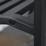 Trädgårdsbänk i Gjutjärn, Klassisk Parkbänk för 2 Personer, Robust Utemöbel med Ryggstöd, Svart, 128 x 58,5 x 89 cm