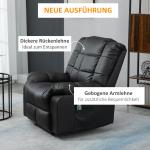 Elektrisk Massagestol i Konstläder, Bekväm TV-Fåtölj med Värme och Vibration, Ergonomisk Design för Avkoppling, Svart, 94 x 99 x 99 cm