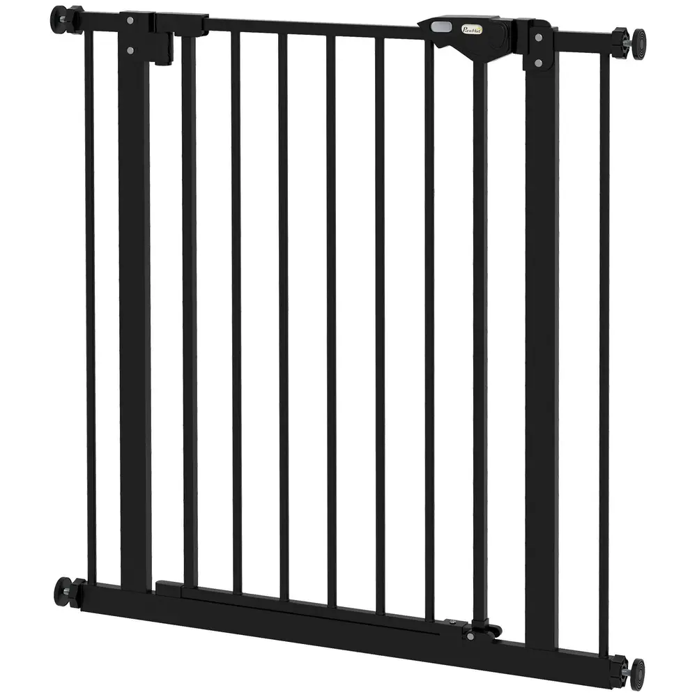 Hundgrind/husdjursgrind Metall och Plast Svart 74–80 cm