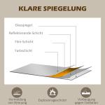Väggspegel Hallspegel Svart av Glas och Metall för Sovrum och Vardagsrum Rektangulär Garderobsspegel Modern Design 110 x 62 cm