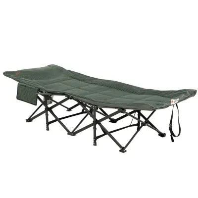 Campingsäng Solsäng Grå av Stål och Oxford 186 x 68 x 48 cm
